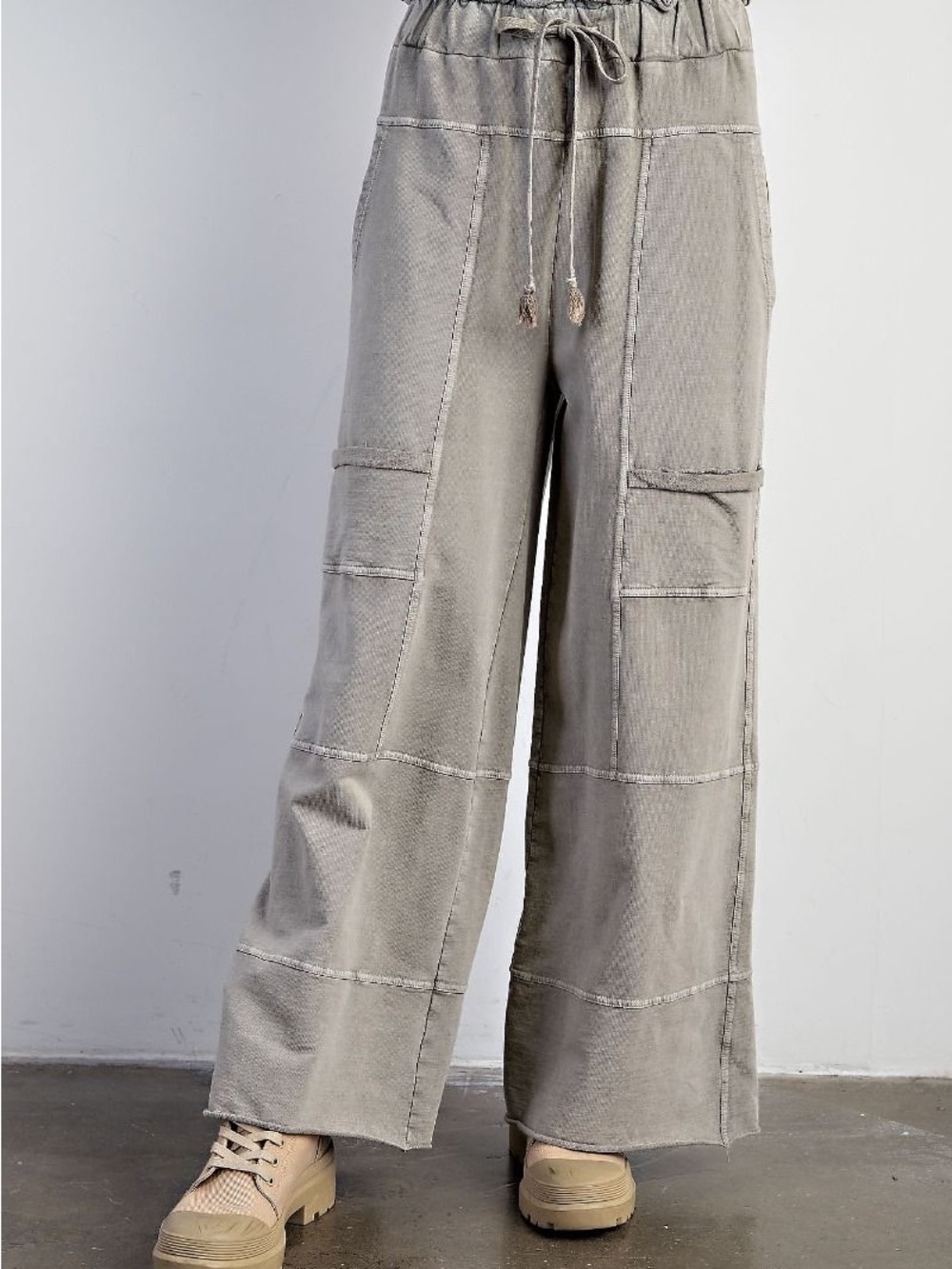 Phoebe mineral washed cargo pant